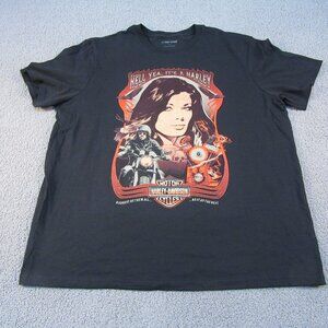 Harley-Davidson Mens 2XL XXL T-Shirt Black Hell Yea It’s a Harley Tee